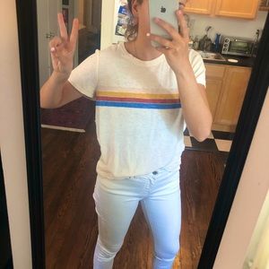 Madewell retro rainbow striped tee